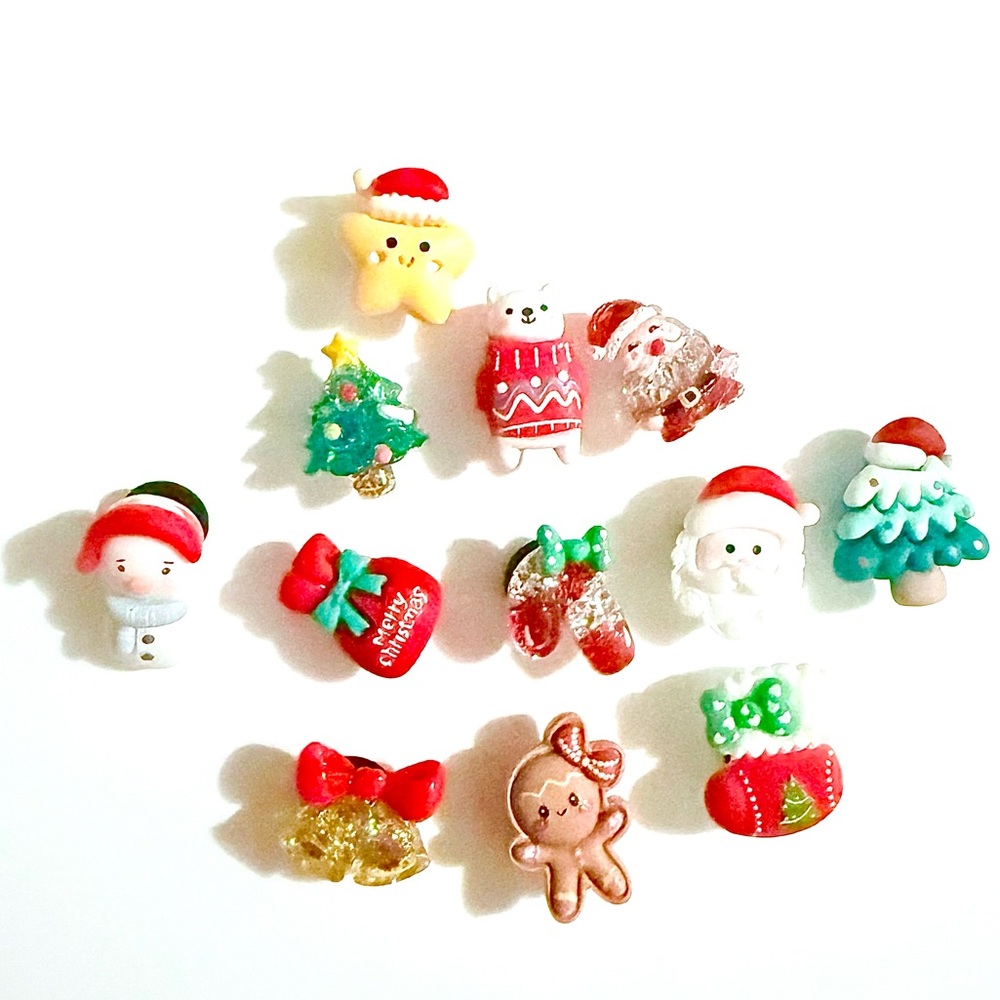 12 Resin Christmas Croc Charms Shoe Charm Jibbit Disney Croc Charms